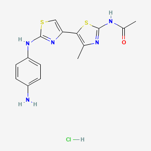 N-(5-{2-[(4-aminophenyl)amino]-1,3-thiazol-4-yl}-4-methyl-1,3-thiazol-2-yl)acetamide hydrochloride
