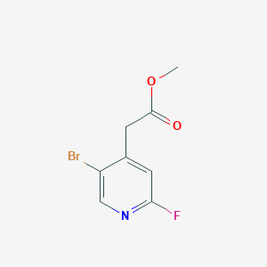 molecular formula C8H7BrFNO2 B3391479 Methyl 2-(5-bromo-2-fluoropyridin-4-yl)acetate CAS No. 1804408-87-4