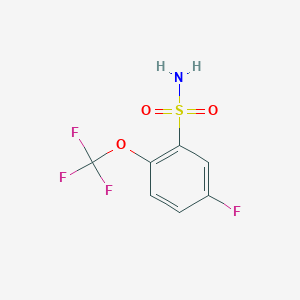 molecular formula C7H5F4NO3S B3391492 5-Fluoro-2-(trifluoromethoxy)benzenesulfonamide CAS No. 1805019-35-5