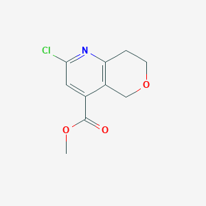 molecular formula C10H10ClNO3 B3391547 Methyl 2-chloro-5H,7H,8H-pyrano[4,3-B]pyridine-4-carboxylate CAS No. 1823329-32-3