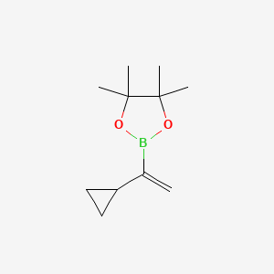 molecular formula C11H19BO2 B3391572 2-(1-Cyclopropylvinyl)-4,4,5,5-tetramethyl-1,3,2-dioxaborolane CAS No. 1867923-49-6
