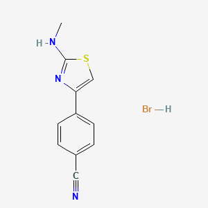 4-[2-(Methylamino)-1,3-thiazol-4-yl]benzonitrile hydrobromide