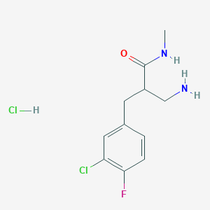 3-amino-2-[(3-chloro-4-fluorophenyl)methyl]-N-methylpropanamide hydrochloride