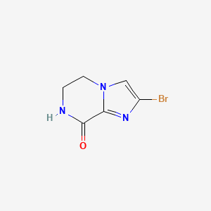 molecular formula C6H6BrN3O B3391646 2-Bromo-6,7-dihydroimidazo[1,2-A]pyrazin-8(5H)-one CAS No. 1936039-76-7