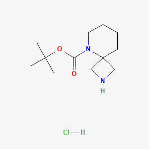 molecular formula C12H23ClN2O2 B3391771 Tert-butyl 2,5-diazaspiro[3.5]nonane-5-carboxylate hcl CAS No. 2177266-28-1