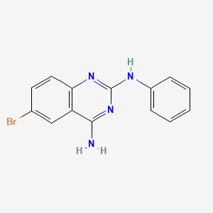 molecular formula C14H11BrN4 B3391849 6-Bromo-N2-phenylquinazoline-2,4-diamine CAS No. 2378521-26-5