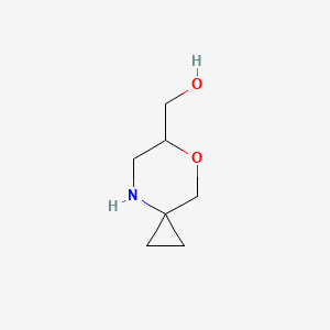 molecular formula C7H13NO2 B3391873 {7-oxa-4-azaspiro[2.5]octan-6-yl}methanol CAS No. 2408968-46-5