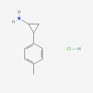 molecular formula C10H14ClN B3391911 2-(4-Methylphenyl)cyclopropan-1-amine hydrochloride CAS No. 26568-29-6