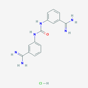 molecular formula C15H18Cl2N6O B3391992 1,3-Bis(3-carbamimidoylphenyl)urea dihydrochloride CAS No. 53104-79-3