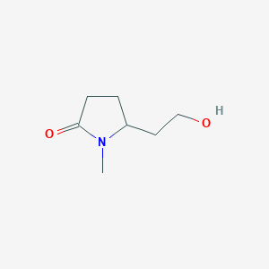 molecular formula C7H13NO2 B3392045 5-(2-Hydroxyethyl)-1-methylpyrrolidin-2-one CAS No. 63537-15-5