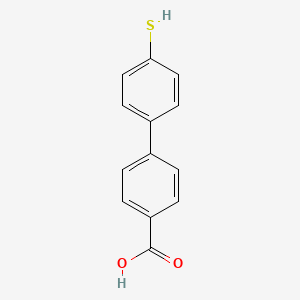 molecular formula C13H10O2S B3392055 4'-Mercaptobiphenyl-4-carboxylic acid CAS No. 649770-58-1