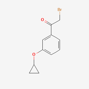 molecular formula C11H11BrO2 B3392175 2-Bromo-1-[3-(cyclopropyloxy)phenyl]ethanone CAS No. 863654-22-2