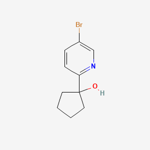 molecular formula C10H12BrNO B3392181 1-(5-Bromopyridin-2-yl)cyclopentan-1-ol CAS No. 865204-01-9