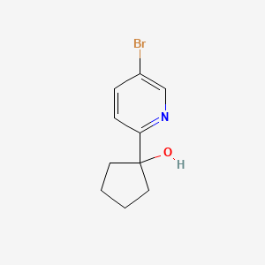 molecular formula C10H12BrNO B3392181 1-(5-Bromopyridin-2-yl)cyclopentanol CAS No. 865204-01-9