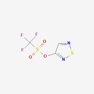 molecular formula C3HF3N2O3S2 B3392196 1,2,5-Thiadiazol-3-yl trifluoromethanesulfonate CAS No. 870534-66-0