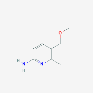 B3392223 5-Methoxymethyl-6-methyl-pyridin-2-ylamine CAS No. 882016-97-9