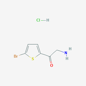 molecular formula C6H7BrClNOS B3392233 Ethanone, 2-amino-1-(5-bromo-2-thienyl)-, hydrochloride CAS No. 89102-67-0