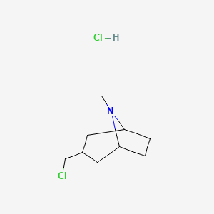 molecular formula C9H17Cl2N B3392252 3-(Chloromethyl)-8-methyl-8-azabicyclo[3.2.1]octane hydrochloride CAS No. 90436-14-9