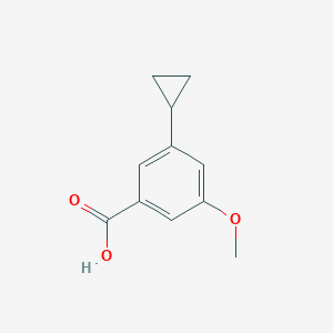 molecular formula C11H12O3 B3392263 Benzoic acid, 3-cyclopropyl-5-methoxy- CAS No. 916343-79-8