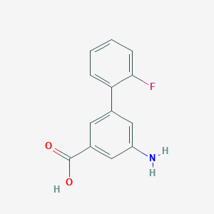 molecular formula C13H10FNO2 B3392274 3-Amino-5-(2-fluorophenyl)benzoic acid CAS No. 924646-31-1