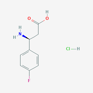 molecular formula C9H11ClFNO2 B3392282 (3S)-3-Amino-3-(4-fluorophenyl)propanoic acid hcl CAS No. 930769-57-6