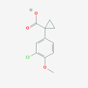 B3392286 1-(3-Chloro-4-methoxyphenyl)cyclopropanecarboxylic acid CAS No. 936728-03-9
