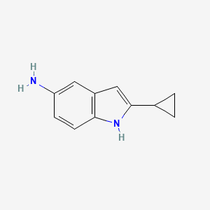 molecular formula C11H12N2 B3392309 2-cyclopropyl-1H-indol-5-amine CAS No. 952664-86-7