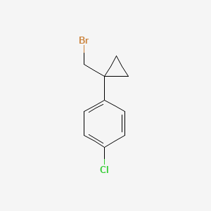 molecular formula C10H10BrCl B3392314 1-(-Bromomethyl-cyclopropyl)-4-chloro-benzene CAS No. 958027-94-6