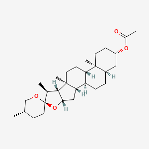 molecular formula C29H46O4 B3392359 Sarsasapogenin acetate CAS No. 35319-91-6