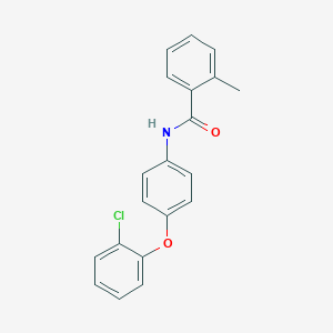 molecular formula C20H16ClNO2 B339243 N-[4-(2-chlorophenoxy)phenyl]-2-methylbenzamide 