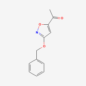 molecular formula C12H11NO3 B3392482 3-Benzyloxy-5-acetylisoxazole CAS No. 104164-47-8