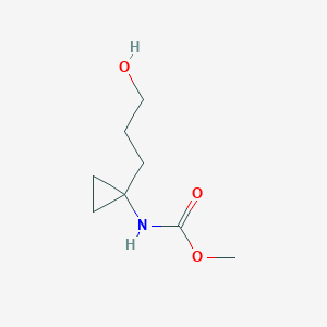 molecular formula C8H15NO3 B033925 methyl N-[1-(3-hydroxypropyl)cyclopropyl]carbamate CAS No. 106568-37-0