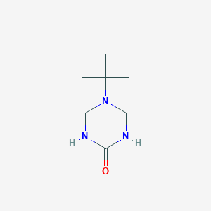 molecular formula C7H15N3O B033926 5-Tert-butyl-1,3,5-triazinan-2-one CAS No. 104768-86-7