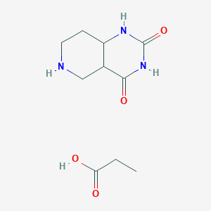 molecular formula C10H17N3O4 B3392633 Hexahydropyrido[4,3-d]pyrimidine-2,4(1H,3H)-dione propionate CAS No. 1207175-50-5