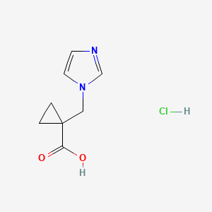molecular formula C8H11ClN2O2 B3392820 1-(1H-Imidazol-1-ylmethyl)cyclopropanecarboxylic acid hydrochloride CAS No. 1390654-59-7