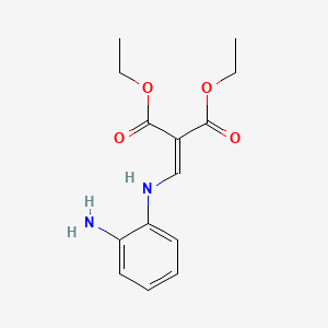 molecular formula C14H18N2O4 B3392864 Diethyl 2-(((2-aminophenyl)amino)methylene)malonate CAS No. 14525-98-5