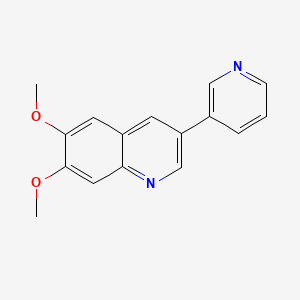 molecular formula C16H14N2O2 B3392890 6,7-dimethoxy-3-(3-pyridinyl)quinoline 