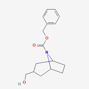 molecular formula C16H21NO3 B3392971 Benzyl exo-3-(hydroxymethyl)-8-azabicyclo[3.2.1]octane-8-carboxylate CAS No. 1629128-52-4