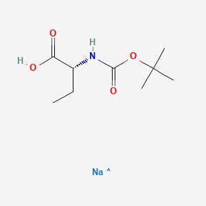 molecular formula C9H17NNaO4 B3393063 Boc-D-2-aminobutanoic acid sodium salt CAS No. 1820574-87-5