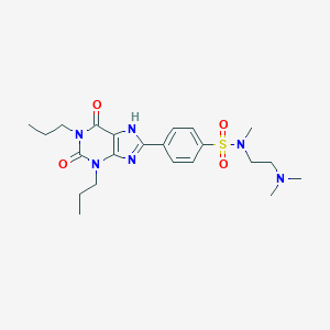 molecular formula C22H32N6O4S B033931 N-(2-(Dimethylamino)ethyl)-N-methyl-4-(2,3,6,7-tetrahydro-2,6-dioxo-1,3-dipropyl-1H-purin-8-yl)benzenesulfonamide CAS No. 107478-35-3
