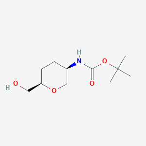molecular formula C11H21NO4 B3393137 tert-Butyl (cis-6-(hydroxymethyl)tetrahydro-2H-pyran-3-yl)carbamate CAS No. 1931996-65-4