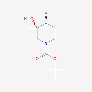 molecular formula C12H23NO3 B3393191 Cis-tert-butyl 3-hydroxy-3,4-dimethylpiperidine-1-carboxylate CAS No. 1956379-68-2