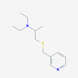 molecular formula C13H22N2S B033932 3-(((2-(Diethylamino)propyl)thio)methyl)pyridine CAS No. 102206-57-5