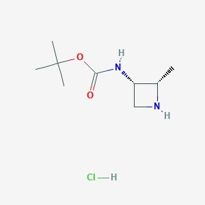 tert-butyl N-[(2S,3S)-2-methylazetidin-3-yl]carbamate;hydrochloride