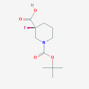(3S)-1-[(tert-butoxy)carbonyl]-3-fluoropiperidine-3-carboxylic acid