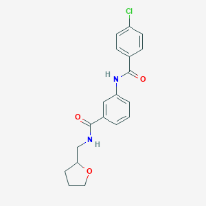 molecular formula C19H19ClN2O3 B339333 3-[(4-chlorobenzoyl)amino]-N-(tetrahydro-2-furanylmethyl)benzamide 