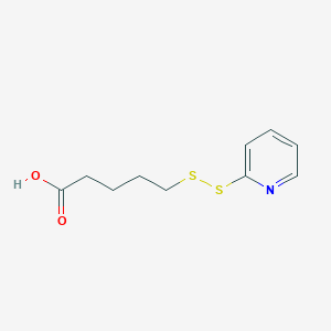 molecular formula C10H13NO2S2 B3393412 5-(Pyridin-2-yldisulfanyl)pentanoic acid CAS No. 250266-80-9