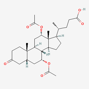 molecular formula C28H42O7 B3393474 (5beta,7alpha,12alpha)-7,12-Bis(acetyloxy)-3-oxocholan-24-oic acid CAS No. 300386-87-2