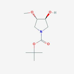 molecular formula C10H19NO4 B3393644 tert-butyl (3S,4S)-3-hydroxy-4-methoxypyrrolidine-1-carboxylate CAS No. 372482-11-6