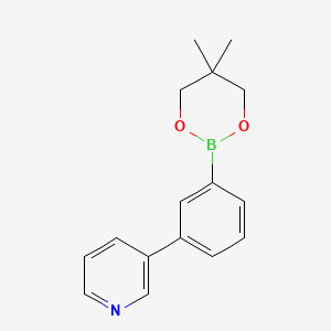 molecular formula C16H18BNO2 B3393648 3-[3-(5,5-dimethyl-1,3,2-dioxaborinan-2-yl)phenyl]Pyridine CAS No. 375858-04-1